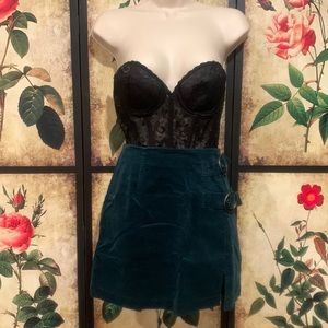 Dark Teal Corduroy Skirt